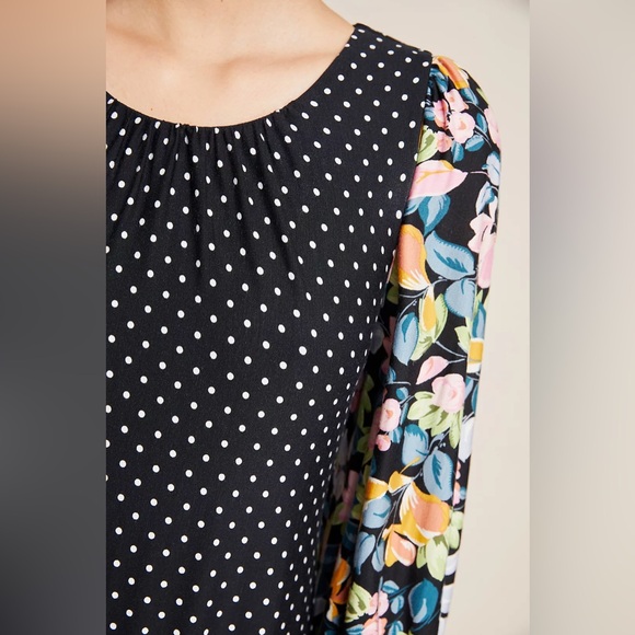 ♣️ MAEVE by ANTHROPOLOGIE Sawyer Balloon-Sleeved Tunic Dress XS. Great Condition - Picture 3 of 6